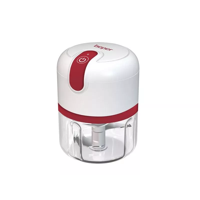 Beper P102ROB050 USB-ladattava silppuri, 0,25 L, 30 W, valkoinen/punainen