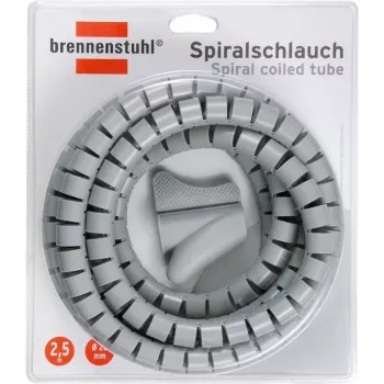 Brennenstuhl kaapeliorganisaattori spiraaliletku L= 2,5 m, Ø= 20 mm, harmaa
