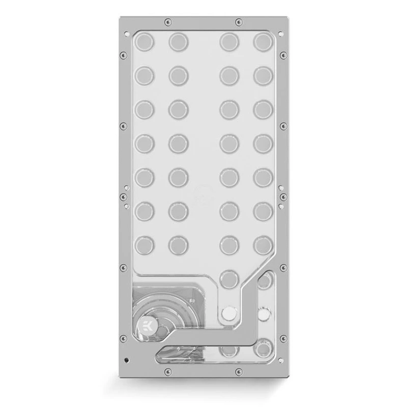 Distroplate ek water blocks EK-QuantumX Loophole D5 PWM hopea — jakolevy D5-pumpulle, hopeapinta