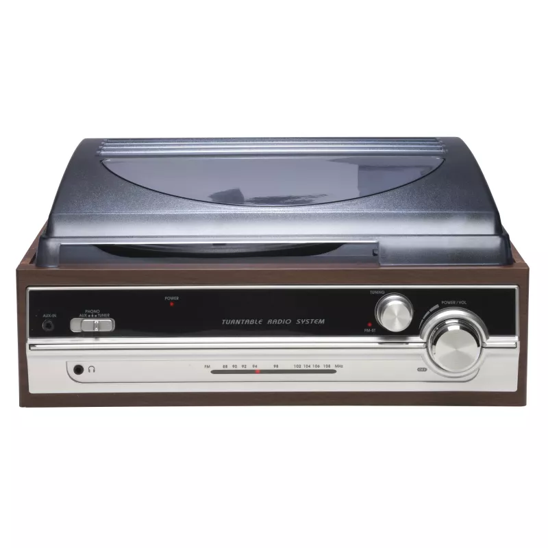 Denver VPR-190MK2 retro-levysoitin radiolla ja sisäänrakennetuilla kaiuttimilla
