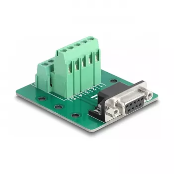DeLOCK D-Sub 9-pin naaras riviliittimeen DIN-kiskoon 51 mm 58 mm 30 mm