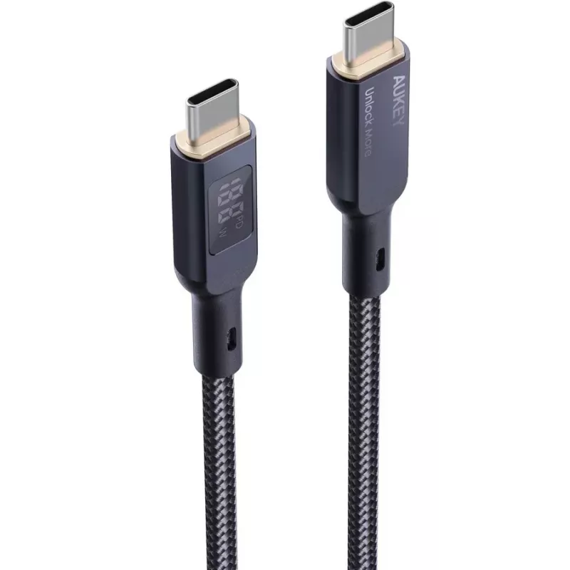 AUKEY CB-MCC102 USB-kaapeli 1,8 m USB-C musta 480 Gbit/s