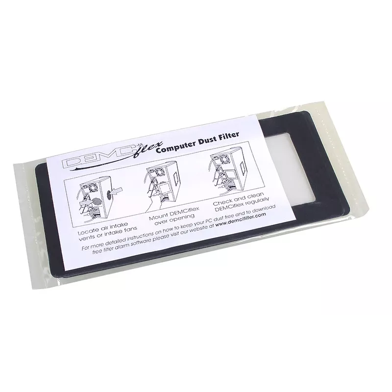DEMCiflex DF0526 pölysuodatin 2x40 mm, neliö, musta/valkoinen