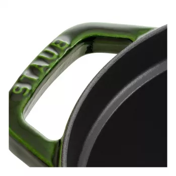 Staub La Cocotte 33 cm soikea valurautainen paistinpata, basilikanvihreä