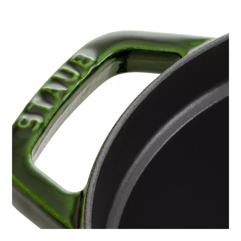 Staub La Cocotte 33 cm soikea valurautainen paistinpata, basilikanvihreä