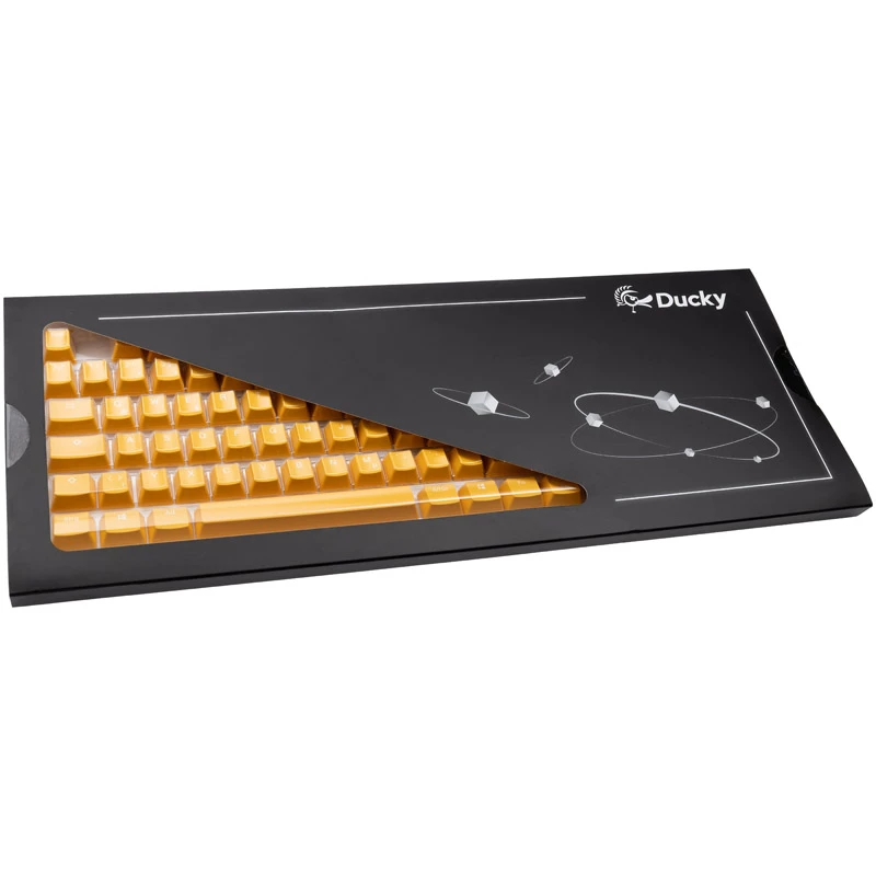 Näppäinhattusarja Ducky DKSA109-DEPDYDYYWO1 keltainen PBT Double-Shot DE-asettelu 109 näppäintä