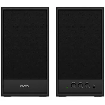 Multimedia-kaiuttimet SVEN SPS-702 (stereo, 40W, 40Hz-22Hz, musta nahka)