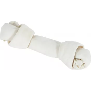 Hampaiden pureskeluluu ZOLUX Knotted White Bone 140 g — kova naudan pureskelutuote keskikokoisille roduille (250 mm)