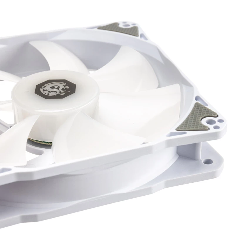 120 mm ARGB-tuuletin BitsPower Notos — valkoinen, malli BPTA-FX1812NTWH-1