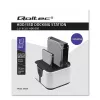 Qoltec 50309 HDD SSD 2.5 3.5 telakointiasema | SATA III | USB 3.0 | Super Speed 5 Gb/s | kloonaustoiminnolla