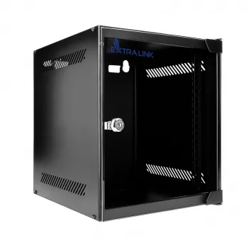 EXTRALINK LITE 6U 10 280X310 seinäasennettava räkkikaappi musta