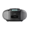 Radio-soitin JVC RC-E444B musta CD-soittimella ja FM-virittimellä