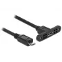 USB-kaapeli DeLOCK 85245 USB 2.0 0,25 m Micro-USB B musta