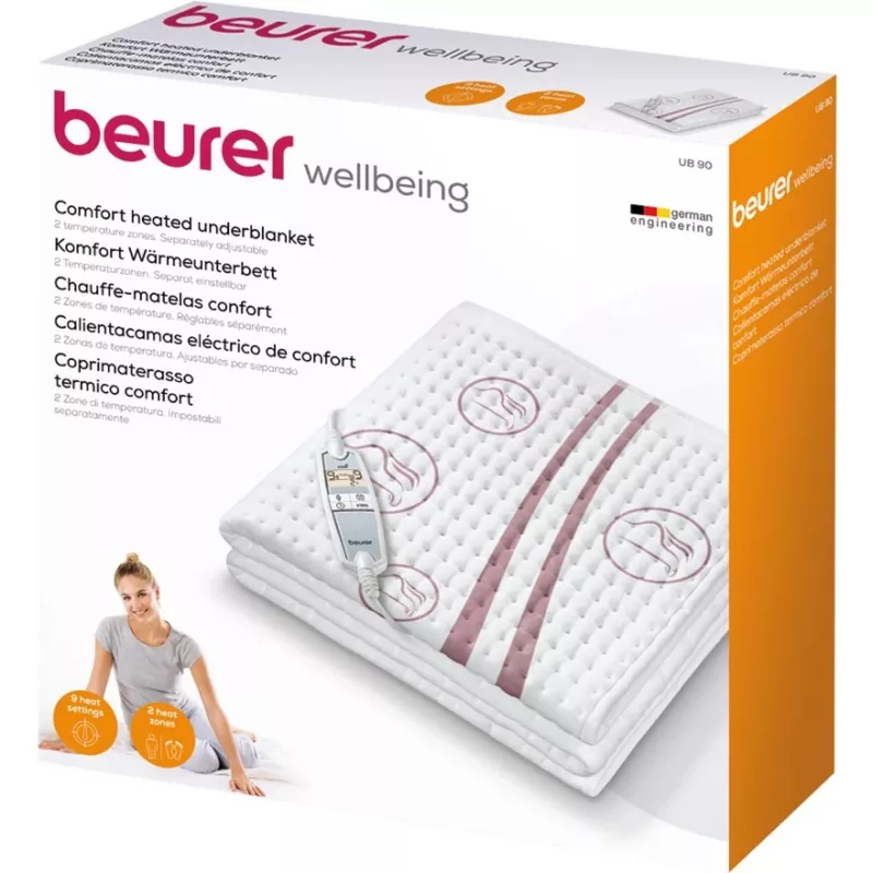 Beurer UB 90 lämpöalusta, 80 x 150 cm, valkoinen