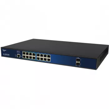 PoE-kytkin ALLNET ALL-SG8618PM 18-porttinen Gigabit (16 PoE + 2 uplink)
