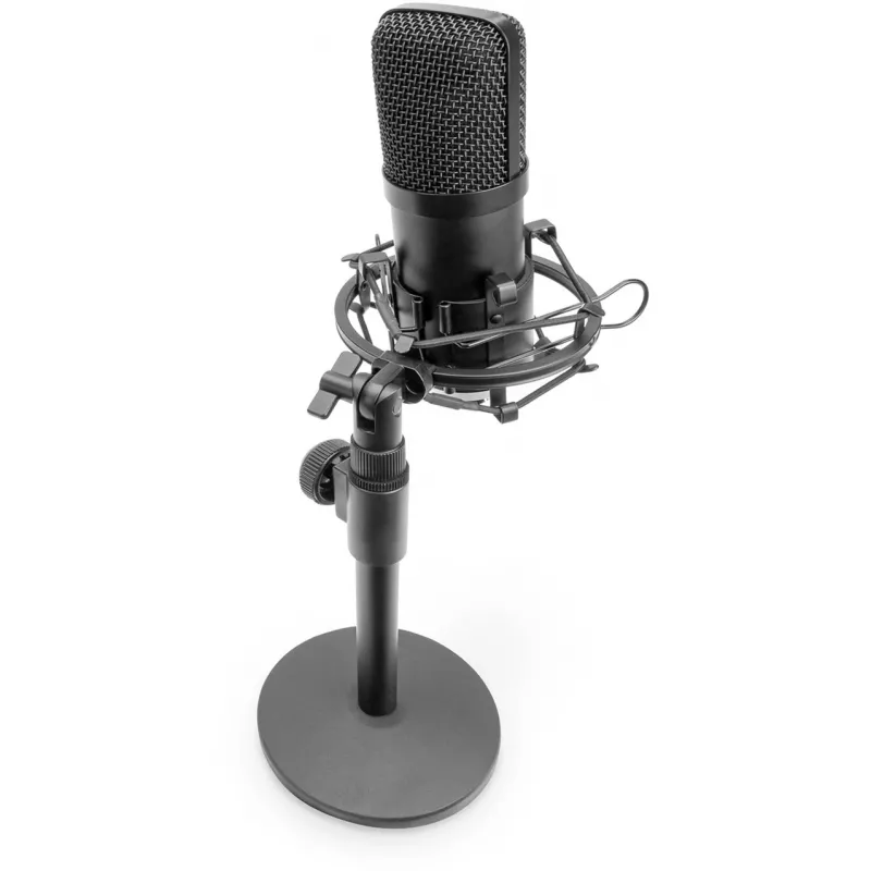 USB-kondensaattorimikrofoni, studio, musta
