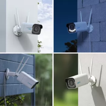 Reolink W430 - 4K ulkokamera, Next-Gen Wi-Fi 6, 5-kertainen optinen zoom, henkilö-/ajoneuvo-/eläintunnistus, värillinen yönäkö
