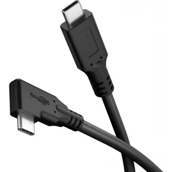 Goobay USB-C-kaapeli 90° USB4 2 m musta - 100 W 40 Gbit/s Power (79431)