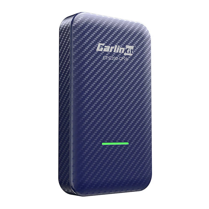 Carlinkit 4.0 CPC200-CP2A langaton sovitin Apple CarPlay- ja Android Auto -järjestelmille, Wi-Fi 5150-5250/5725-5850 MHz, Bluetooth 5.2, USB-C, sininen