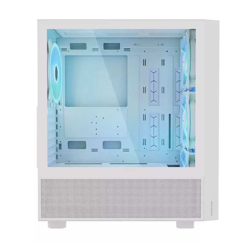 MODECOM BREEZE ARGB Flow MIDI PC-kotelo, ATX, USB 3.0 ×2 + USB-C, valkoinen