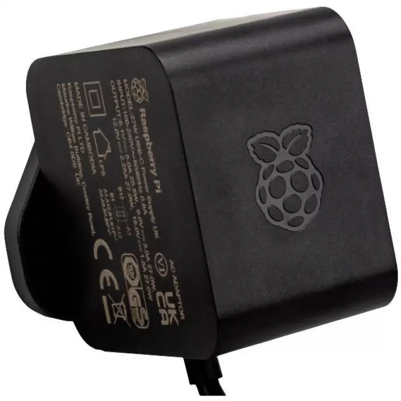 Virtalähde Raspberry SC1408 (malli RPI5NT5AB) – yhteensopiva Raspberry Pi -laitteiden kanssa