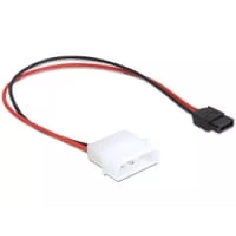 Delock virtakaapeli Molex 4-pin uros ohut SATA 6-pin naaras 24 cm