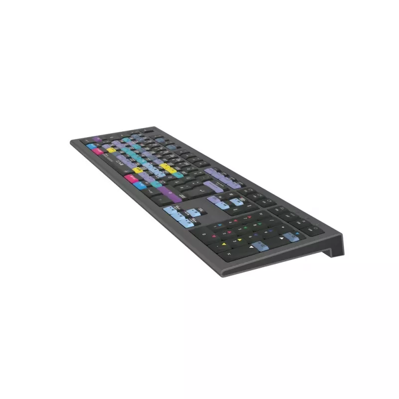 Logickeyboard ASTRA 2 DaVinci Resolve -näppäimistö Macille, täysikokoinen, langallinen USB, saksimekanismi, QWERTZ saksa, musta