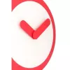 NeXtime kello 2615ro Focus, Ø25 cm, seinäkello, valkoinen/punainen