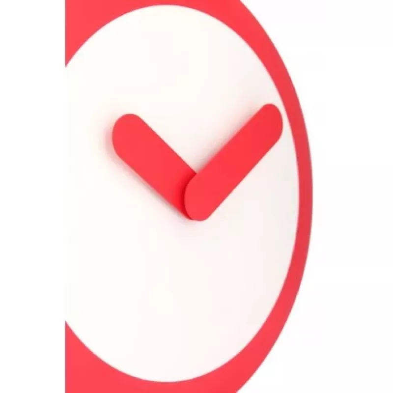 NeXtime kello 2615ro Focus, Ø25 cm, seinäkello, valkoinen/punainen