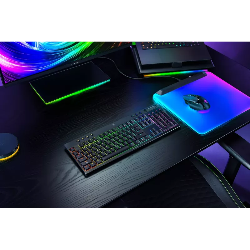 Razer BlackWidow V4 Low-Profile HyperSpeed (RZ03-05270800-R3M1) näppäimistö, oranssit kytkimet, US-asettelu