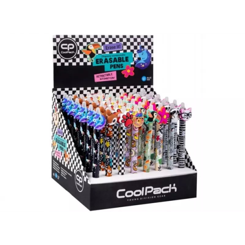 Sisäänvedettävä kumitettava kuulakärkikynä CoolPack Girls