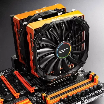 Tietokoneen jäähdytysjärjestelmän lisävaruste Cryorig CR-CCO — ABS oranssi, yhteensopiva R1 Universal/R1 Ultimate kanssa, 140×23×131 mm