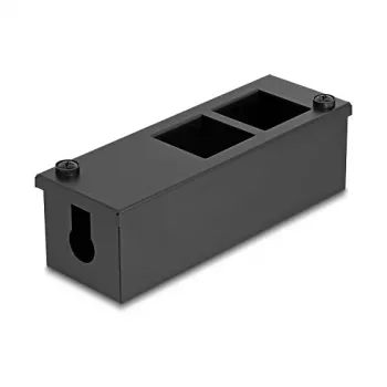 Jakorasia DeLOCK Easy 45 -moduulipidike pöytä- tai seinäasennukseen, metalli, musta — 4×22,5×45 mm tai 2×45×45 mm