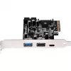 SilverStone ECU05 - USB-sovitin - PCIe 2.0 x2 Low Profile - USB 3.1 Type-C x 1 + USB3.0 x 2 + USB3.0 (sisäinen) x 2 (SST-ECU05)