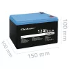 Qoltec LiFePO4 litiumrautfosfaattiakku 12,8 V 12 Ah 153,6 Wh BMS:llä
