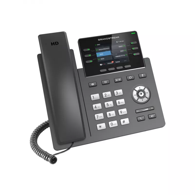 IP-puhelin Grandstream GRP2613W musta 4 linjaa TFT 2,4