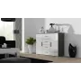 Cama Meble UNI olohuoneen senkki, harmaa/valkoinen kiiltävä