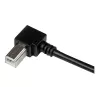 StarTech.com 3 m USB 2.0 A - kulmikas B -kaapeli – M/M, 3 m, USB A, USB B, USB 2.0, musta