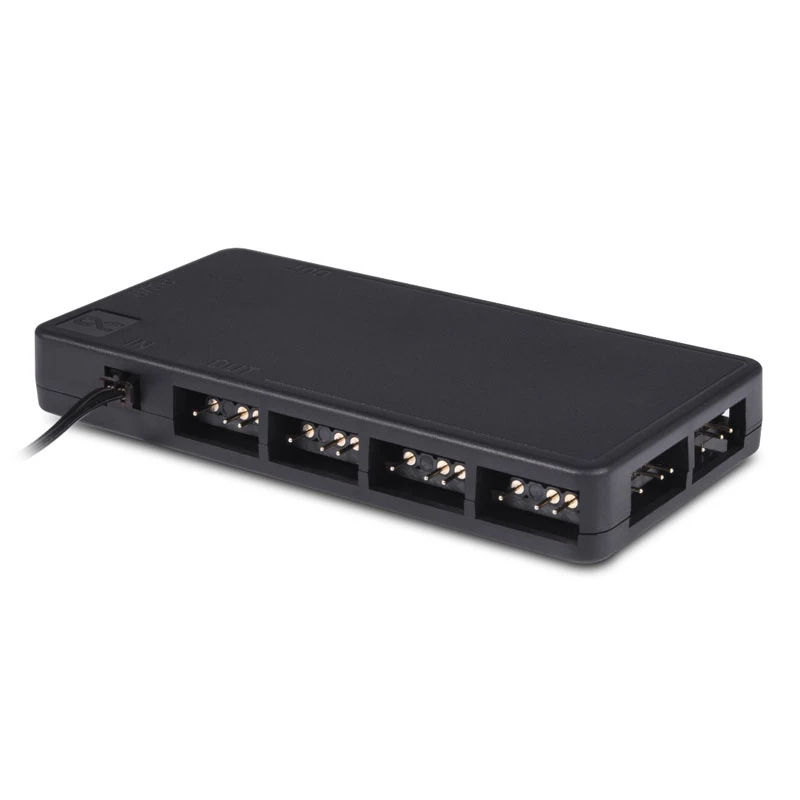 Alphacool Core 25669 11x 3-pin DRGB-jakaja SATA-virtaliittimellä, musta