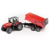 Traktorimalli BRUDER Massey Ferguson 7480 kippikärryllä