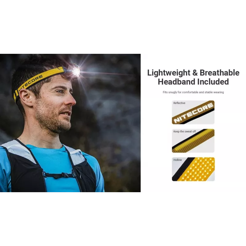 Nitecore UT27 MCT musta, keltainen otsalamppu-LED