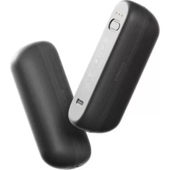 Uudelleenladattava käsienlämmitin Ocoopa UT2s Mini — 2600 mAh kannettava taskunlämmitin, alumiini, musta