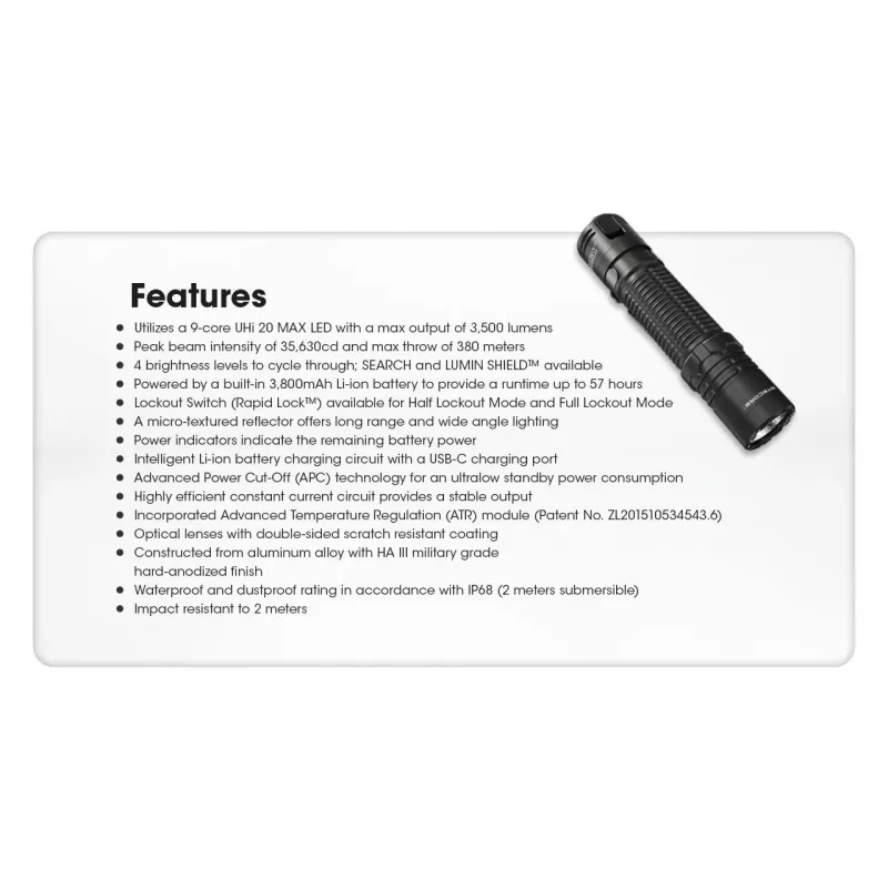 Nitecore EDC31 taskulamppu, 3500 lm