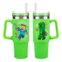 Paladone Minecraft vihreä 900 ml termomuki pillillä