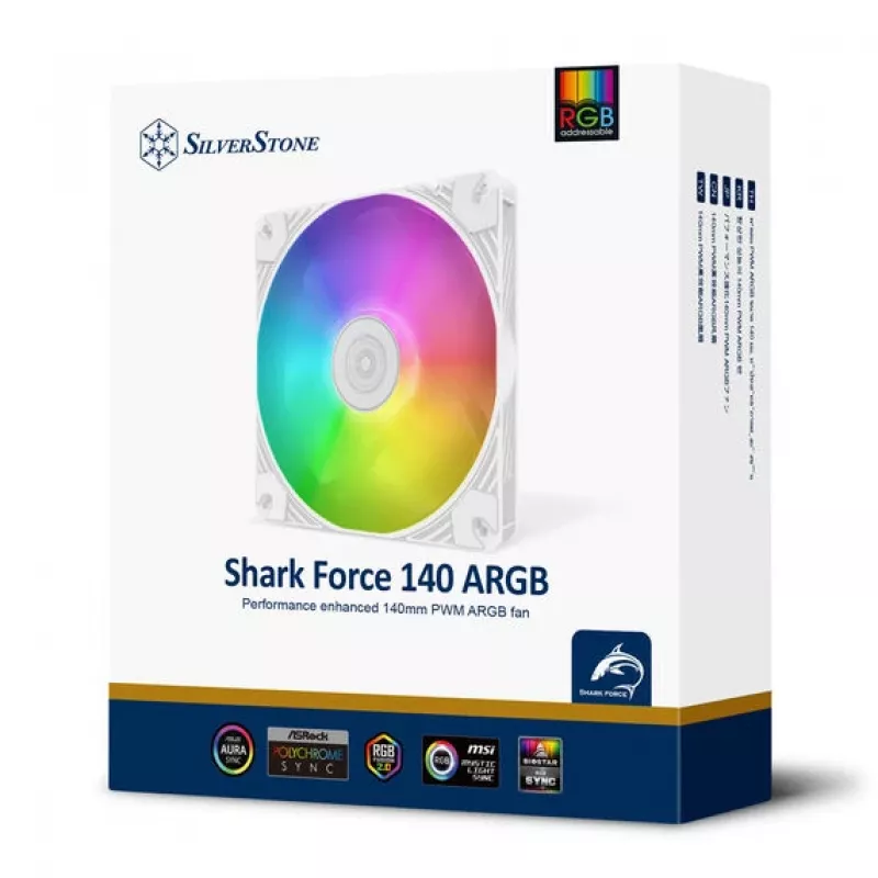 Jäähdytystuuletin SILVERSTONE SST-SF140W-ARGB 140 mm ARGB-valaistuksella