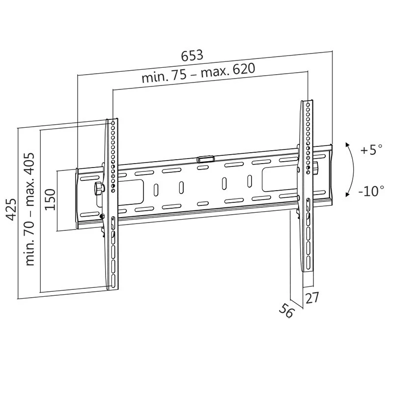 LogiLink BP0018 TV-teline/jalusta 177,8 cm (70