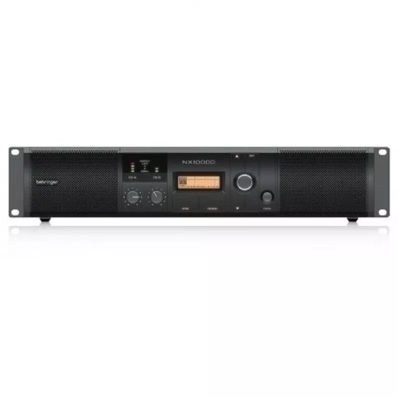 Behringer NX1000D audiovahvistin esiintymiseen/keikalle musta