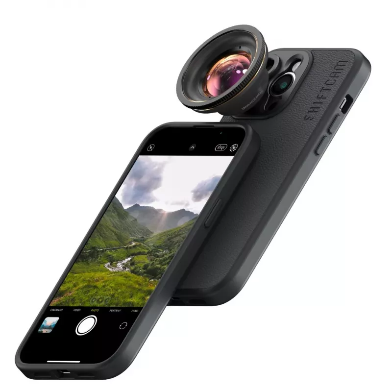 Kameraobjektiivi ShiftCam LU-WD-016-23-EF laajakulmaobjektiivi 16 mm musta kulta