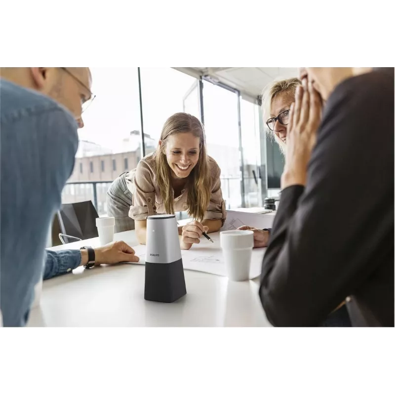 Philips PSE0540 Smart Meeting kannettava kokousmikrofoni, USB-C, musta/hopea