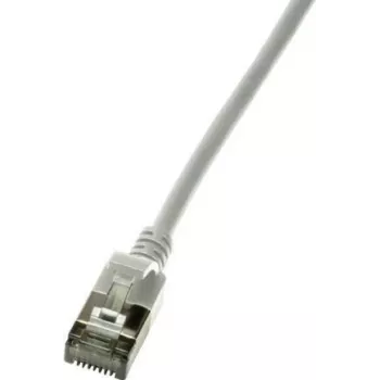 Verkkokaapeli LogiLink ohut U/FTP CQ9012S RJ-45 Cat6a 0,3 m harmaa